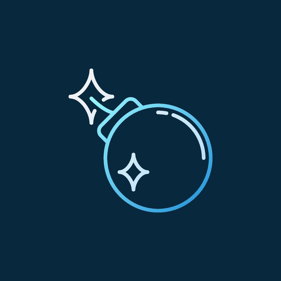 Bomb vector concept colored icon in thin line style