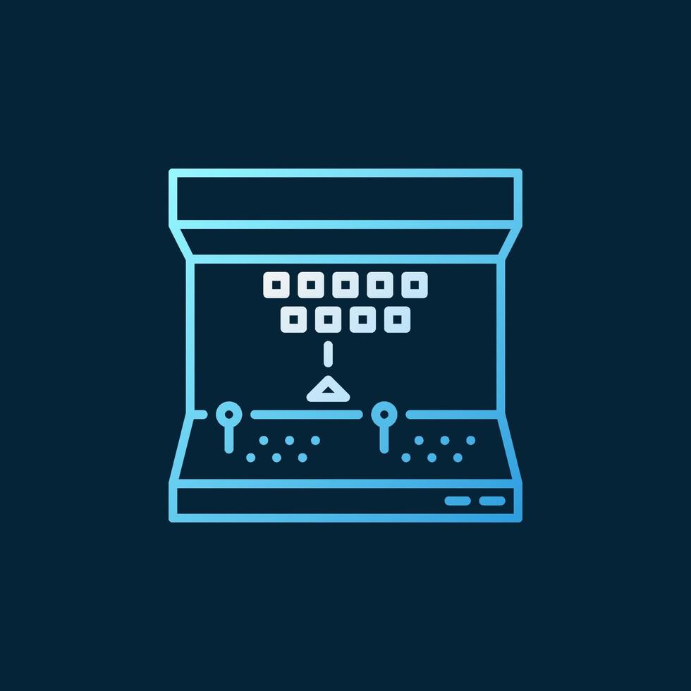 Arcade Machine vector colored icon or sign in thin line style