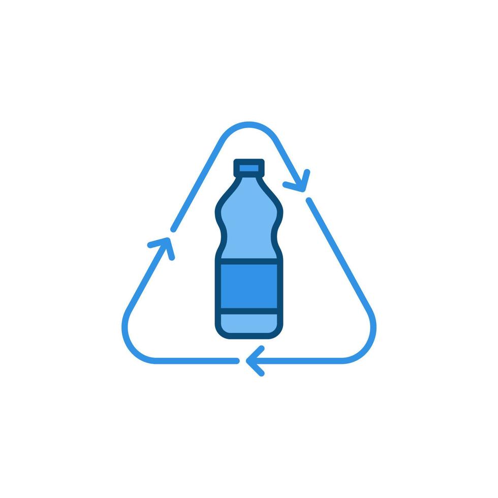 Plastic Bottle Recycling vector colored creative icon