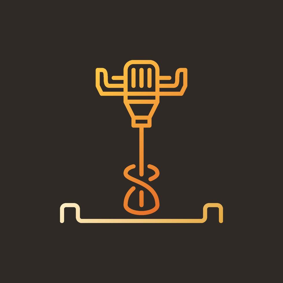 Vector Electrical Concrete Hand Mixer concept outline icon