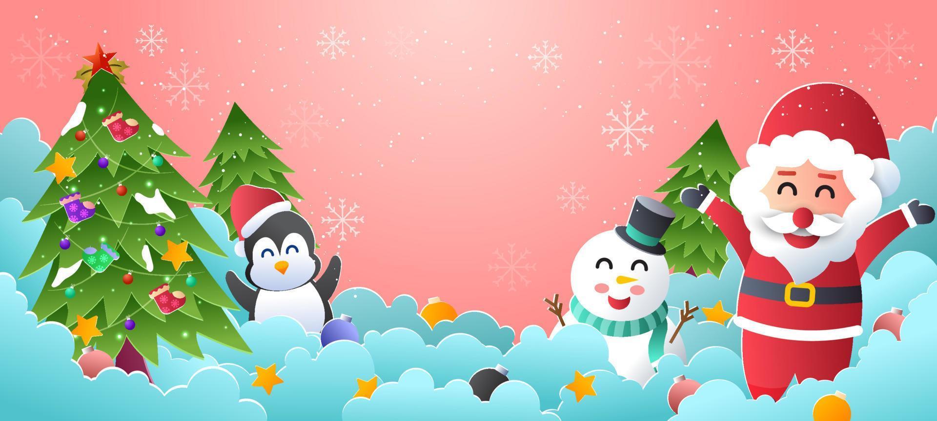 Merry Christmas Paper Background vector