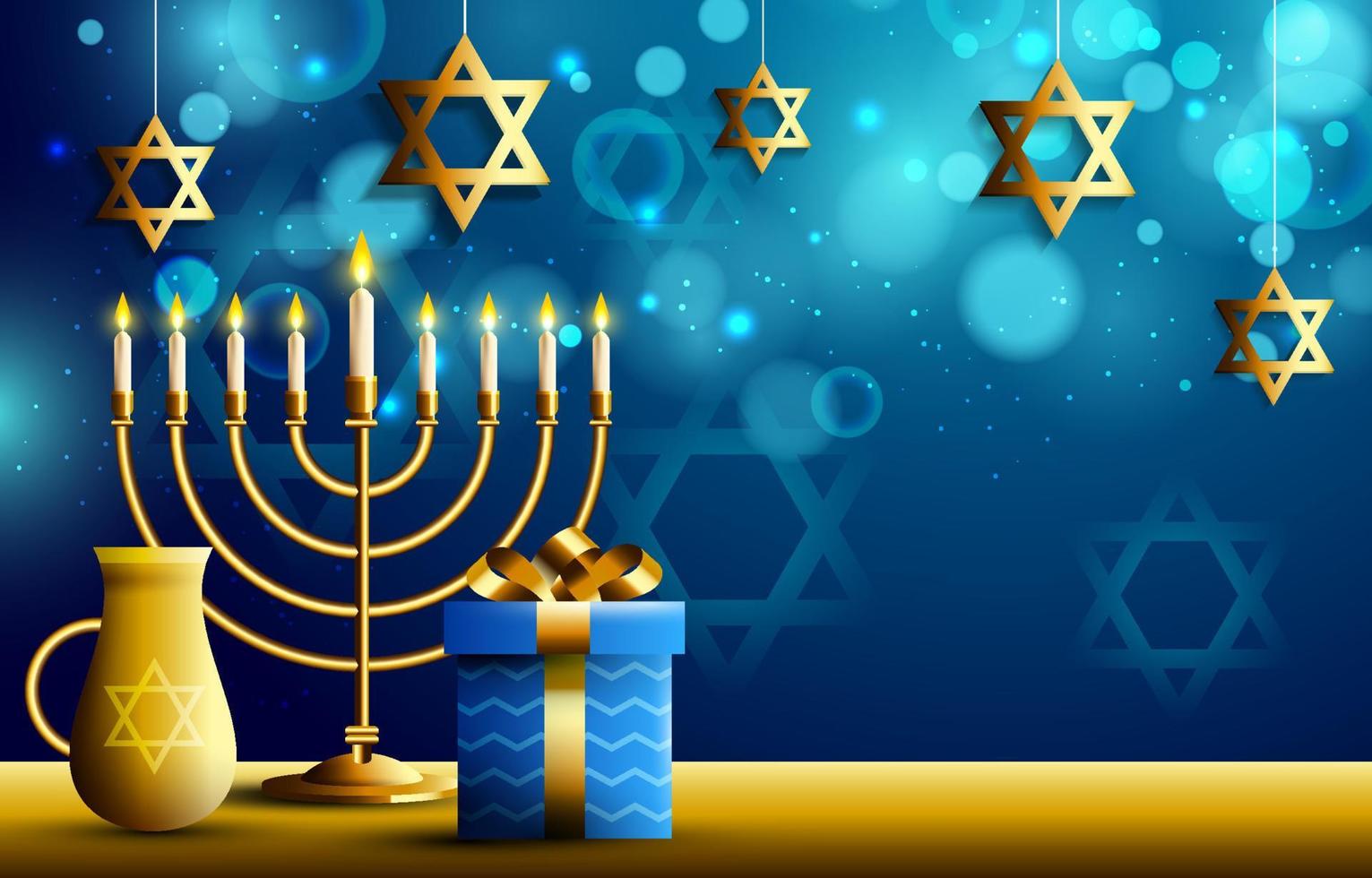 Happy Hanukkah Background vector