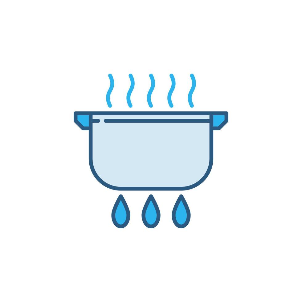 Pan or Pot on Fire vector concept colored icon