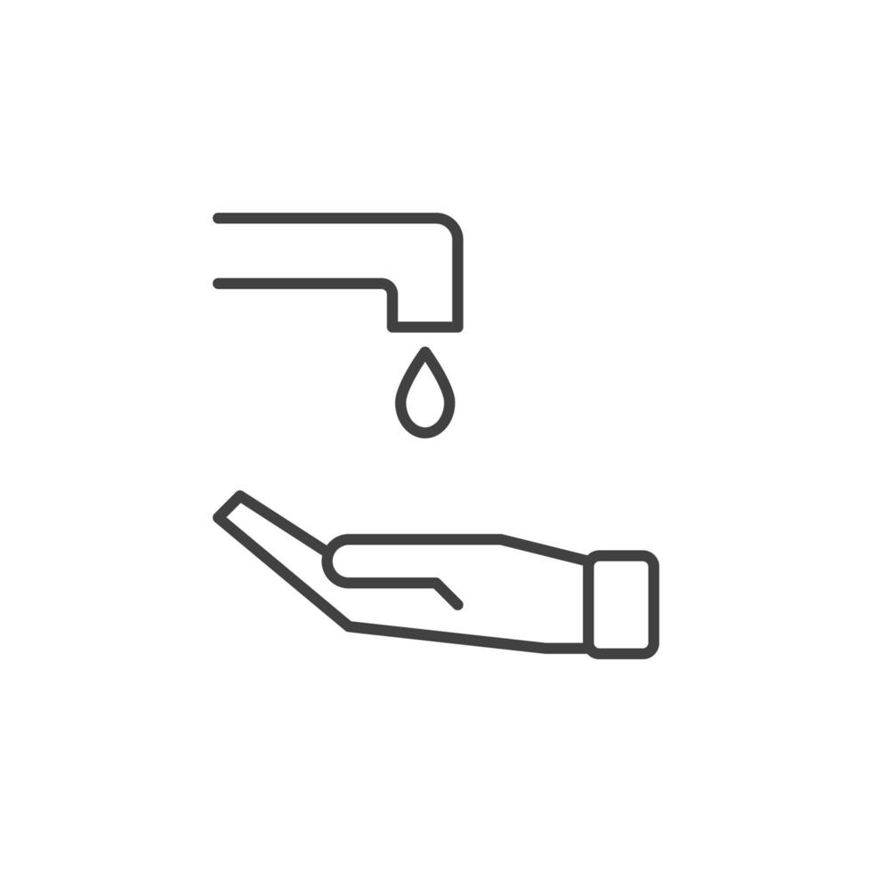 Hands Cleaning outline icon. Vector Wash Hands symbol