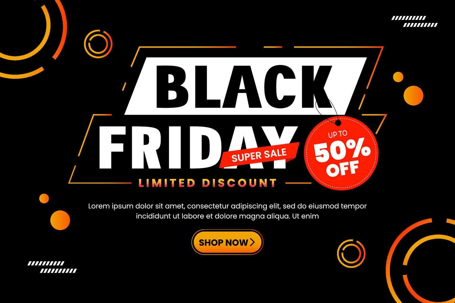 Black Friday Sale Background Design Template vector