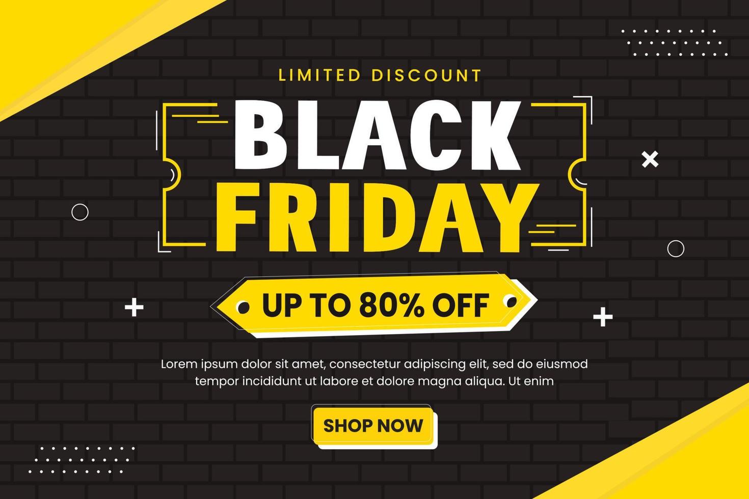 Black Friday Sale Background Design Template vector