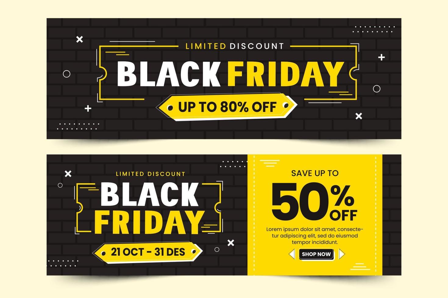 Black Friday Sale Banner Design Template vector