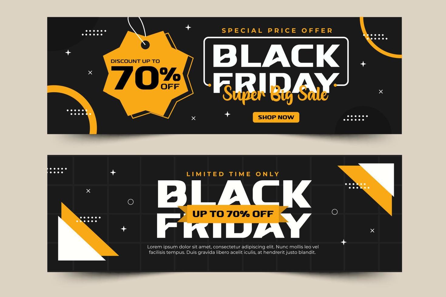 Black Friday Sale Banner Design Template vector