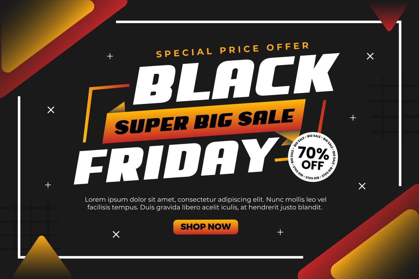 Black Friday Sale Background Design Template vector