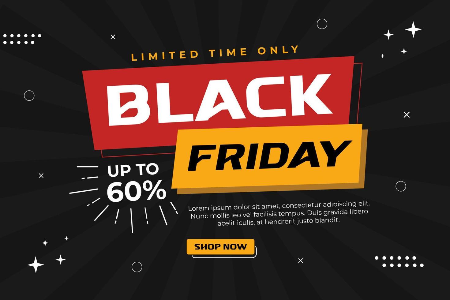 Black Friday Sale Background Design Template vector