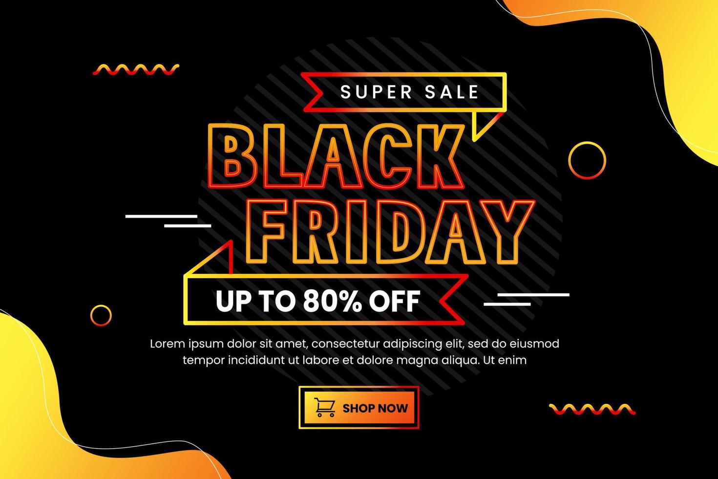 Black Friday Sale Background Design Template vector