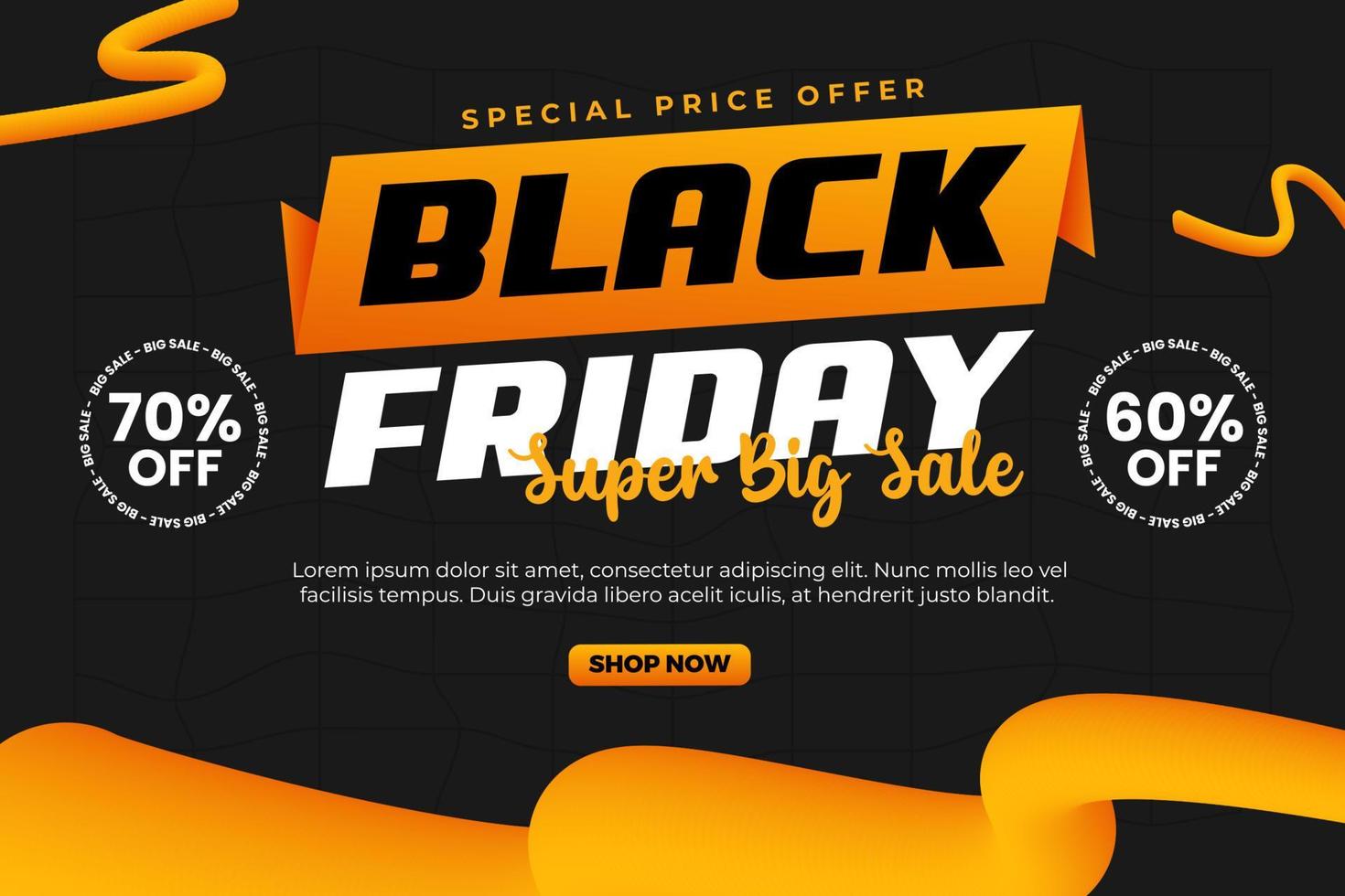 Black Friday Sale Background Design Template vector