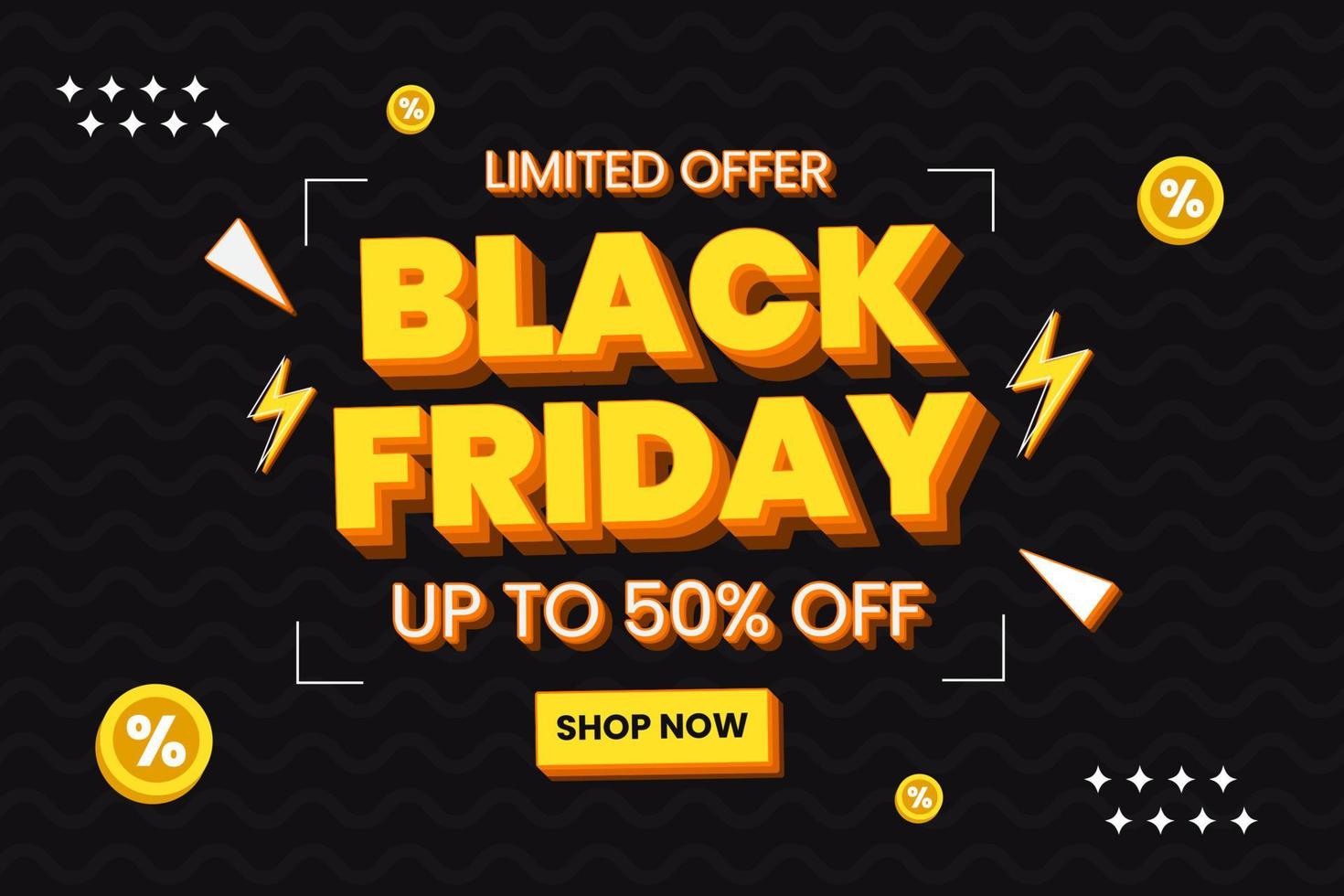 Black Friday Sale Background Design Template vector