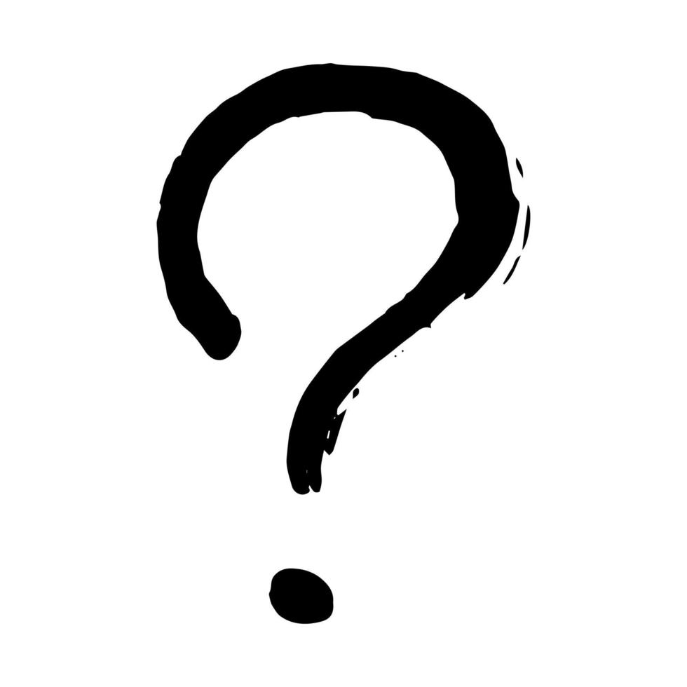 Question mark hand drawn sketch Royalty Free Vector Image