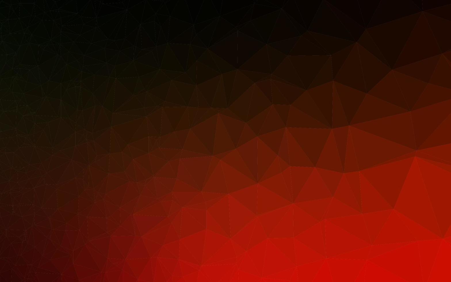 Dark Green, Red vector shining triangular background.