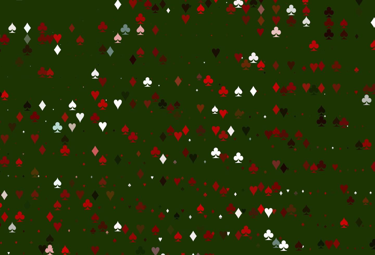 cubierta de vector verde claro, rojo con símbolos de apuesta.