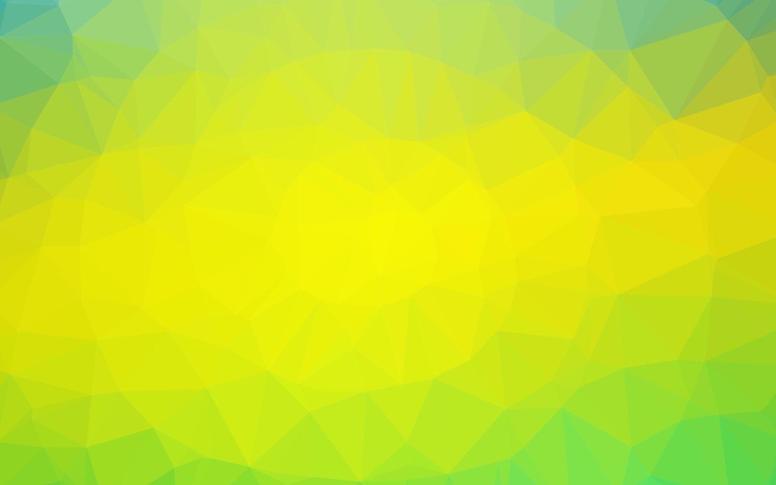 Diseño abstracto de polígono vectorial verde claro y amarillo. vector