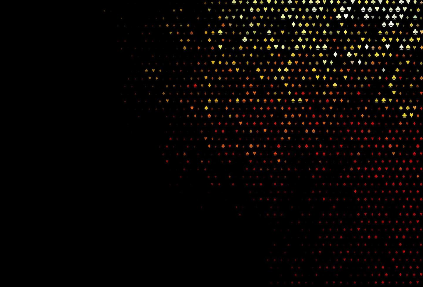 Dark green, red vector texture with playing cards.