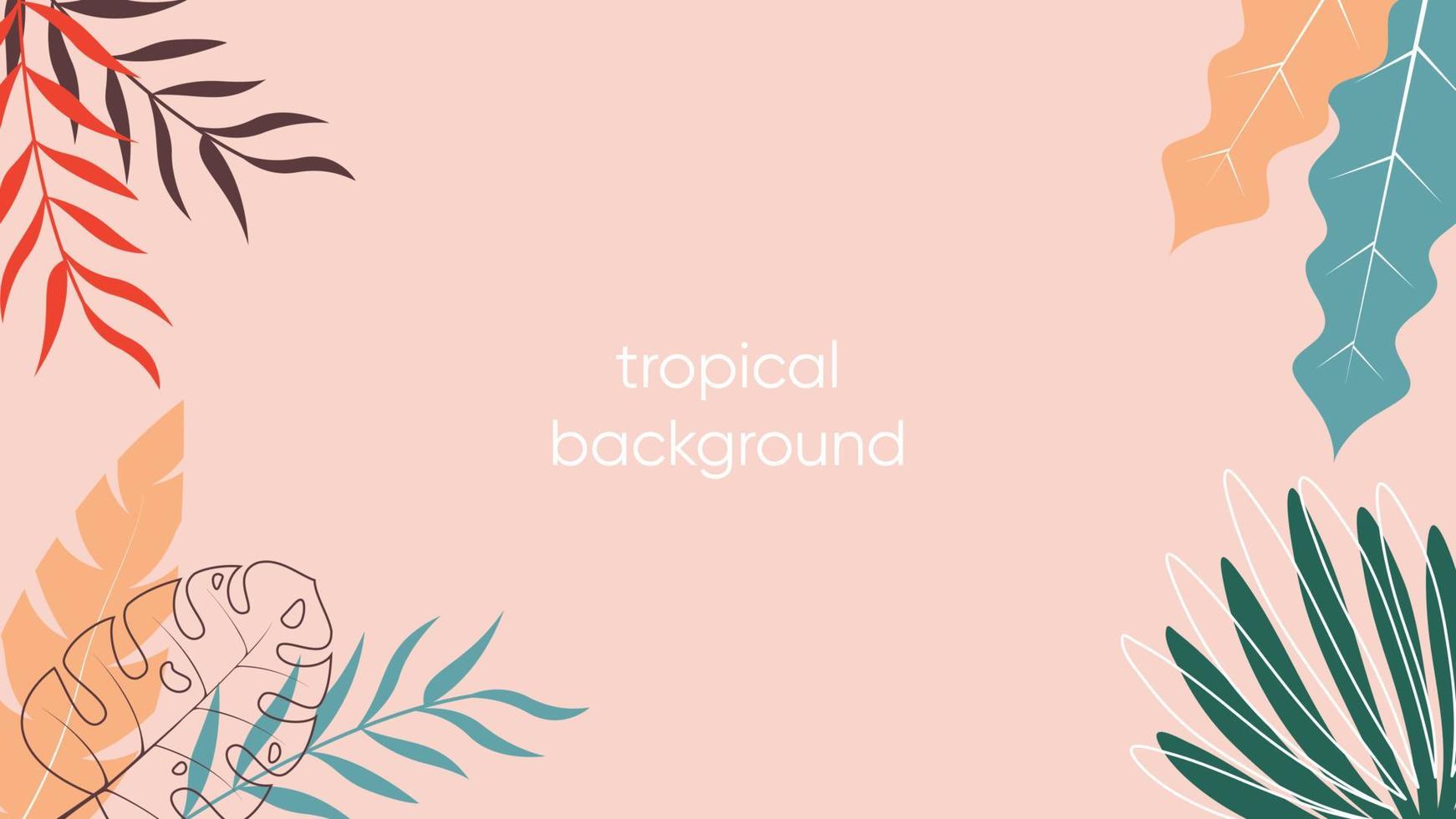 tropical background template vector
