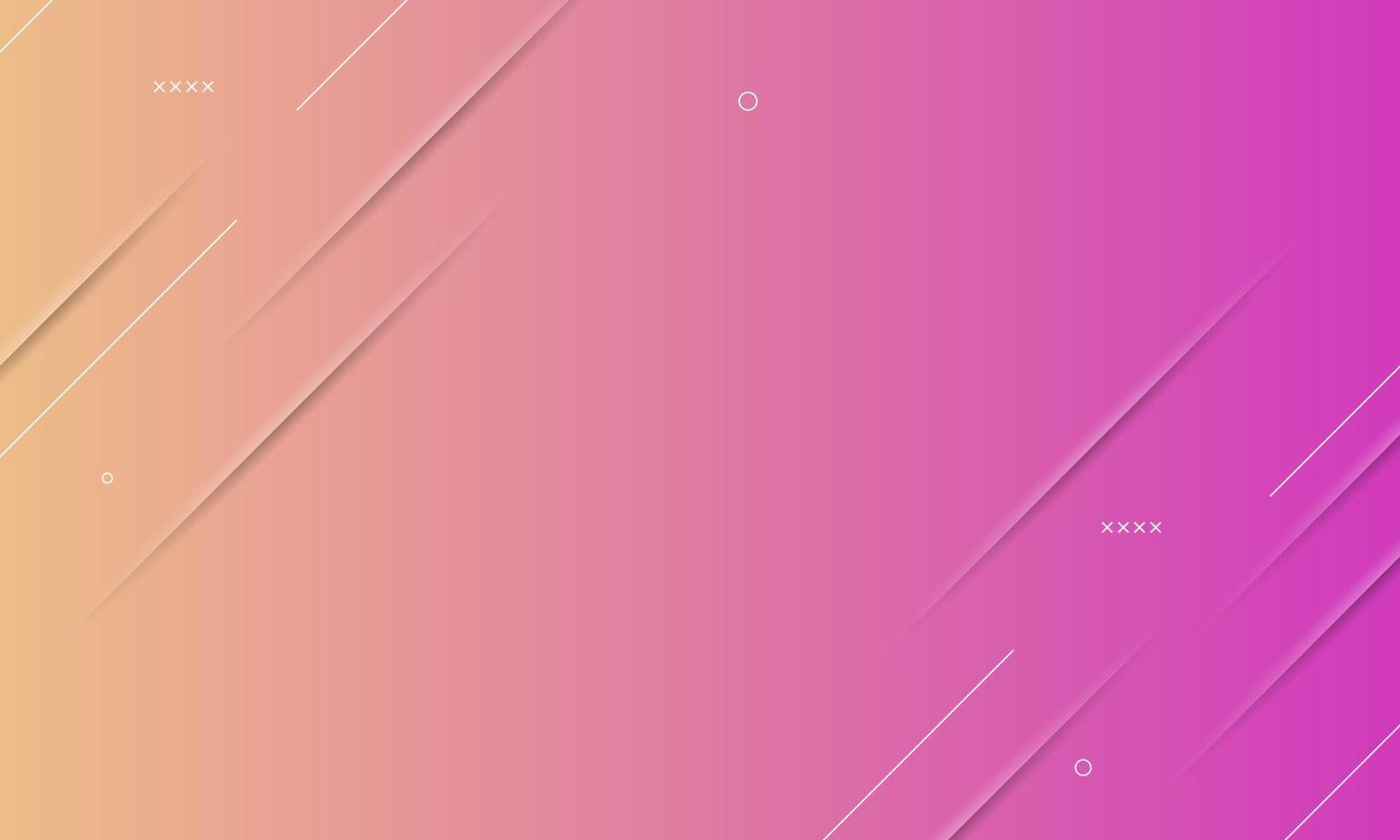 Purple and pink gradient with lines texture and memphis elements. vector
