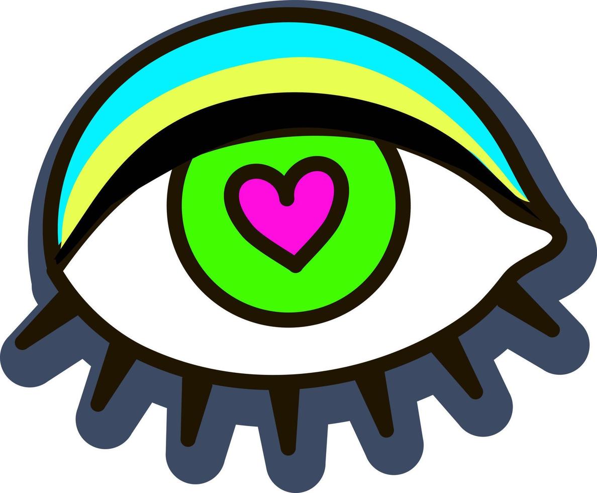 Trippy eye. Surreal psychedelic illustration. Eye, a mysterious talisman. Magical and esoteric sign. vector