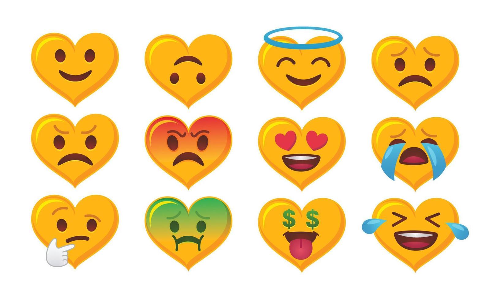 diseño de emoji de reacción de amor vector