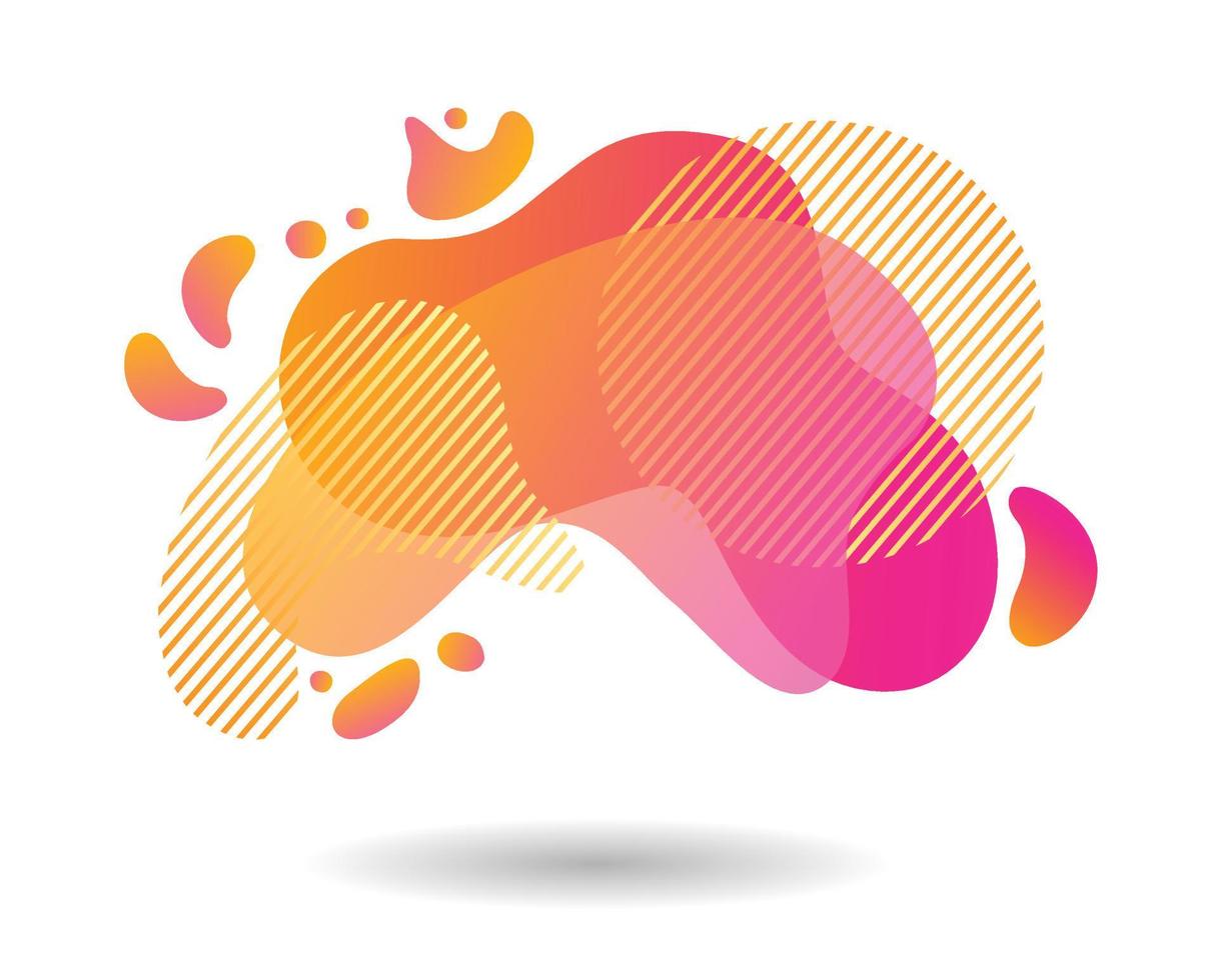 Fluid abstract background. Banners with flowing liquid shapes. Vector
