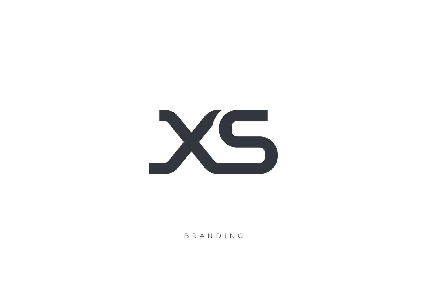 logotipo de la letra del monograma xs vector