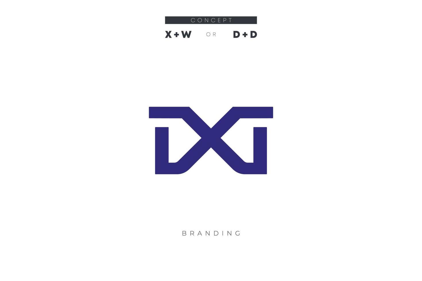 DD Monogram XW Letter Logo vector