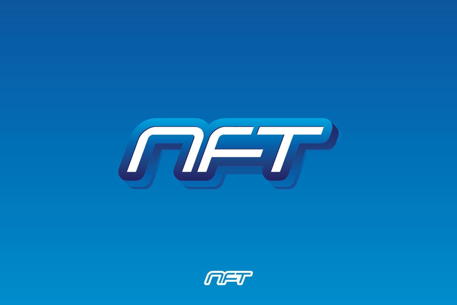 logotipo de la letra nft vector