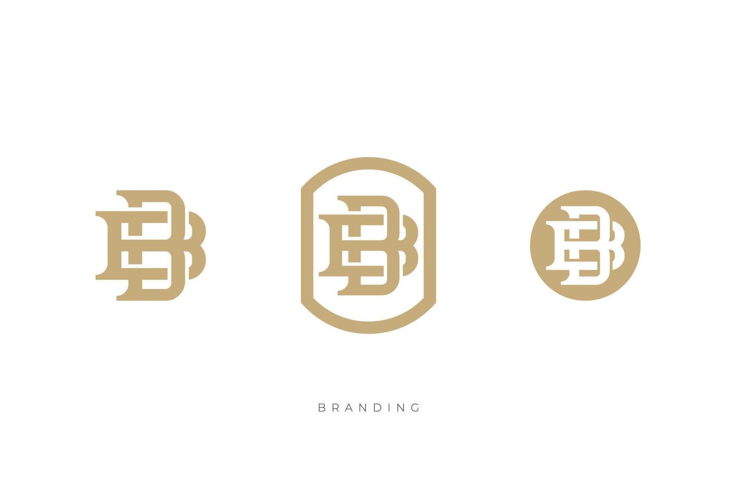 BBB Monogram Triple B Letter Logo vector