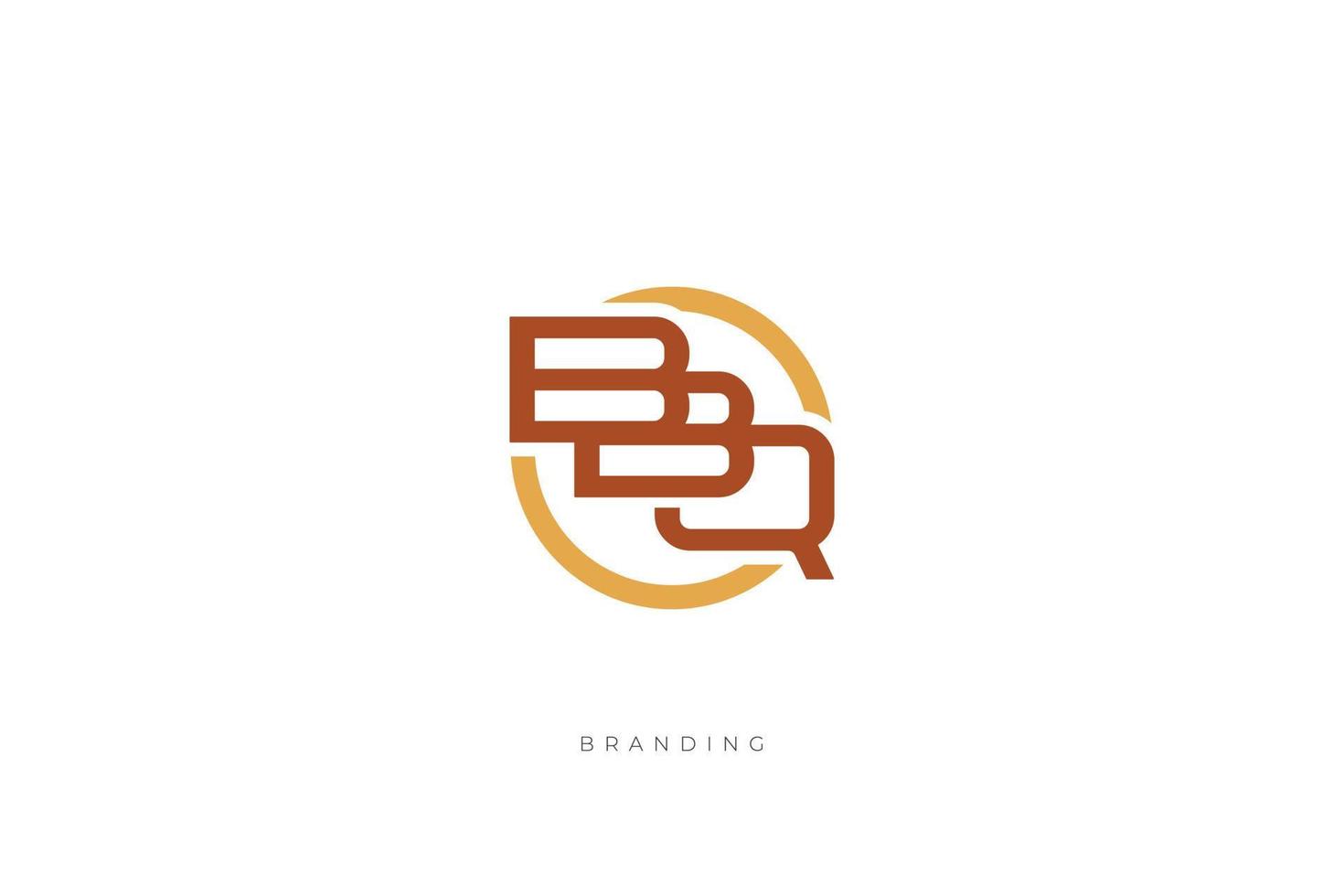 BBQ Monogram Letter Logo vector