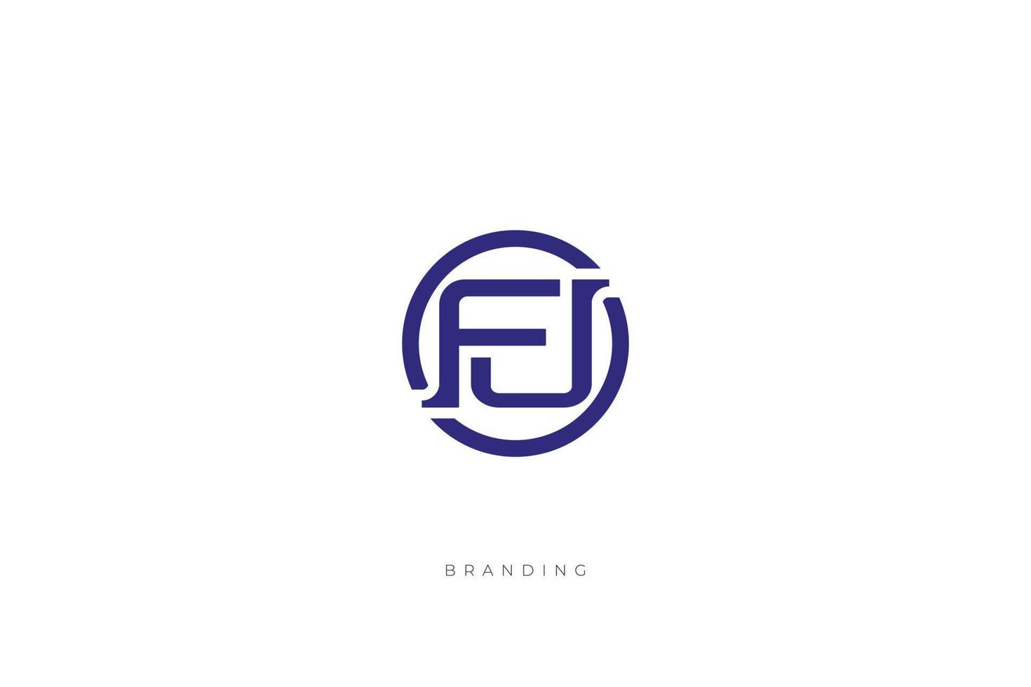 FJ Monogram Letter Logo vector