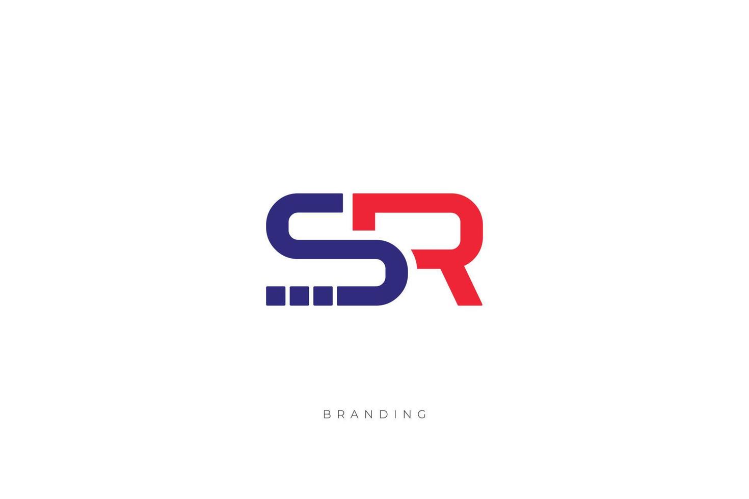 logotipo de la letra sr vector