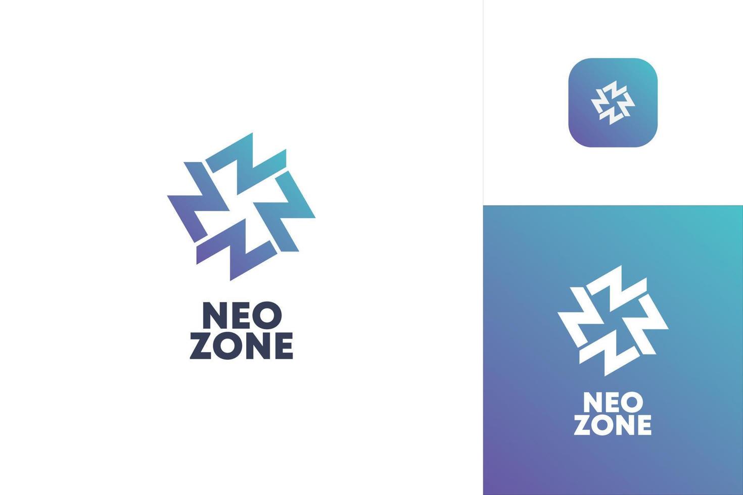 logotipo de la letra del monograma nz vector