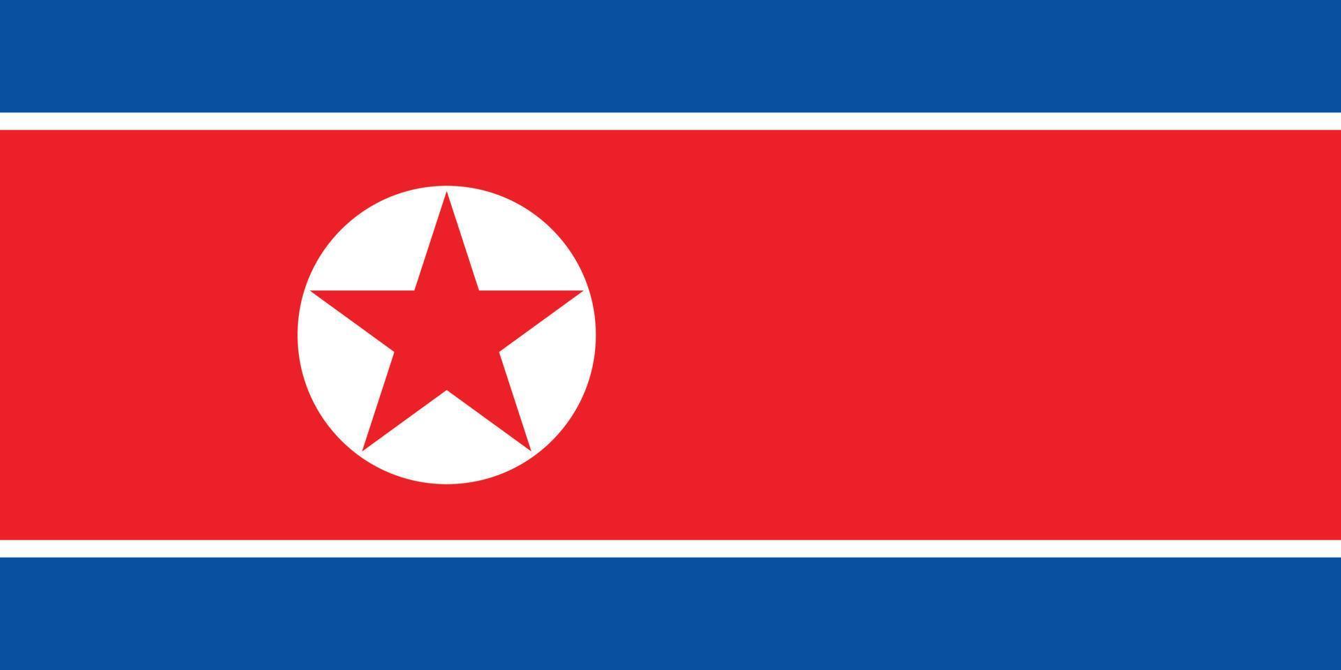 bandera de corea del norte vector