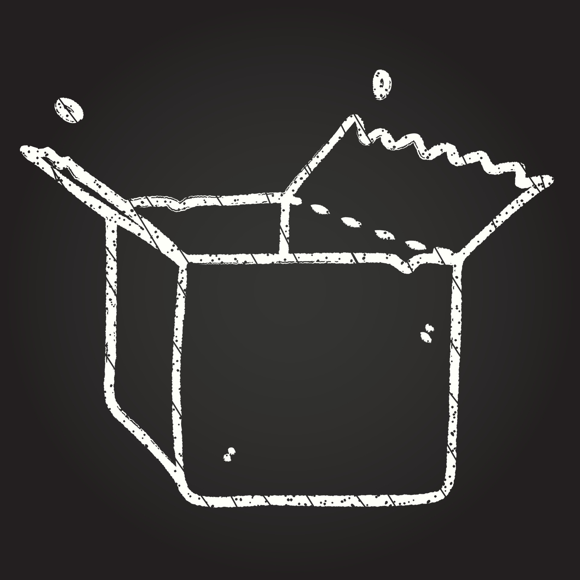 Open Box Chalk Drawing 13116965 Vector Art at Vecteezy