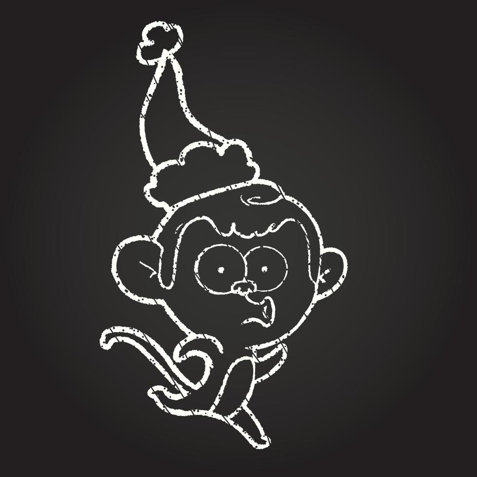 Crazy Monkey Chalk Drawing vector