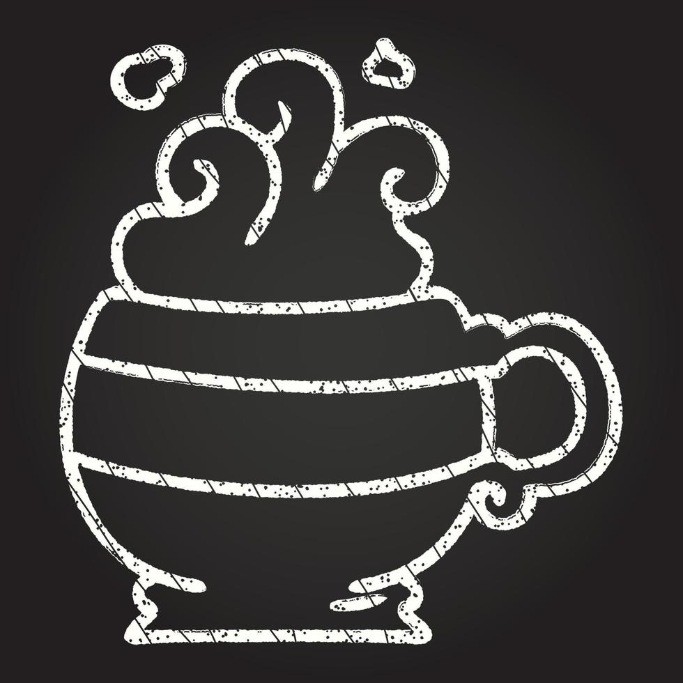 Coffee Cup Chalk Drawing vector