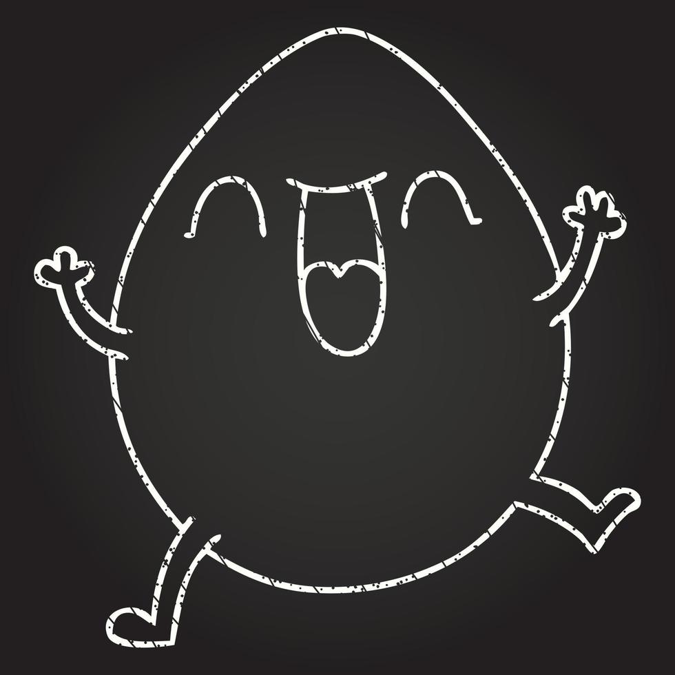 Happy Egg Chalk Drawing 13117089 Vector Art at Vecteezy