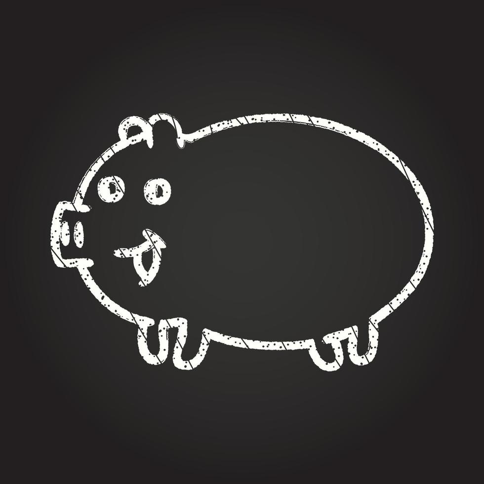 Pig Chalk Drawing vector