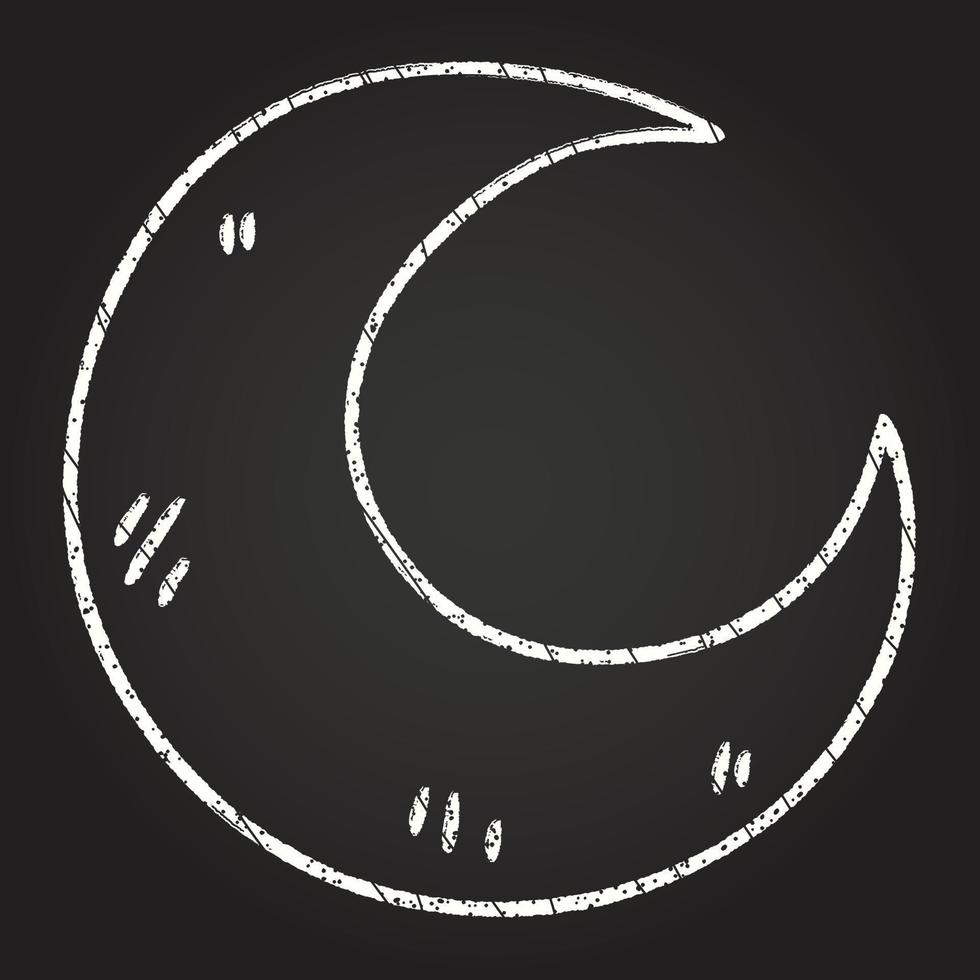 Moon Chalk Drawing vector