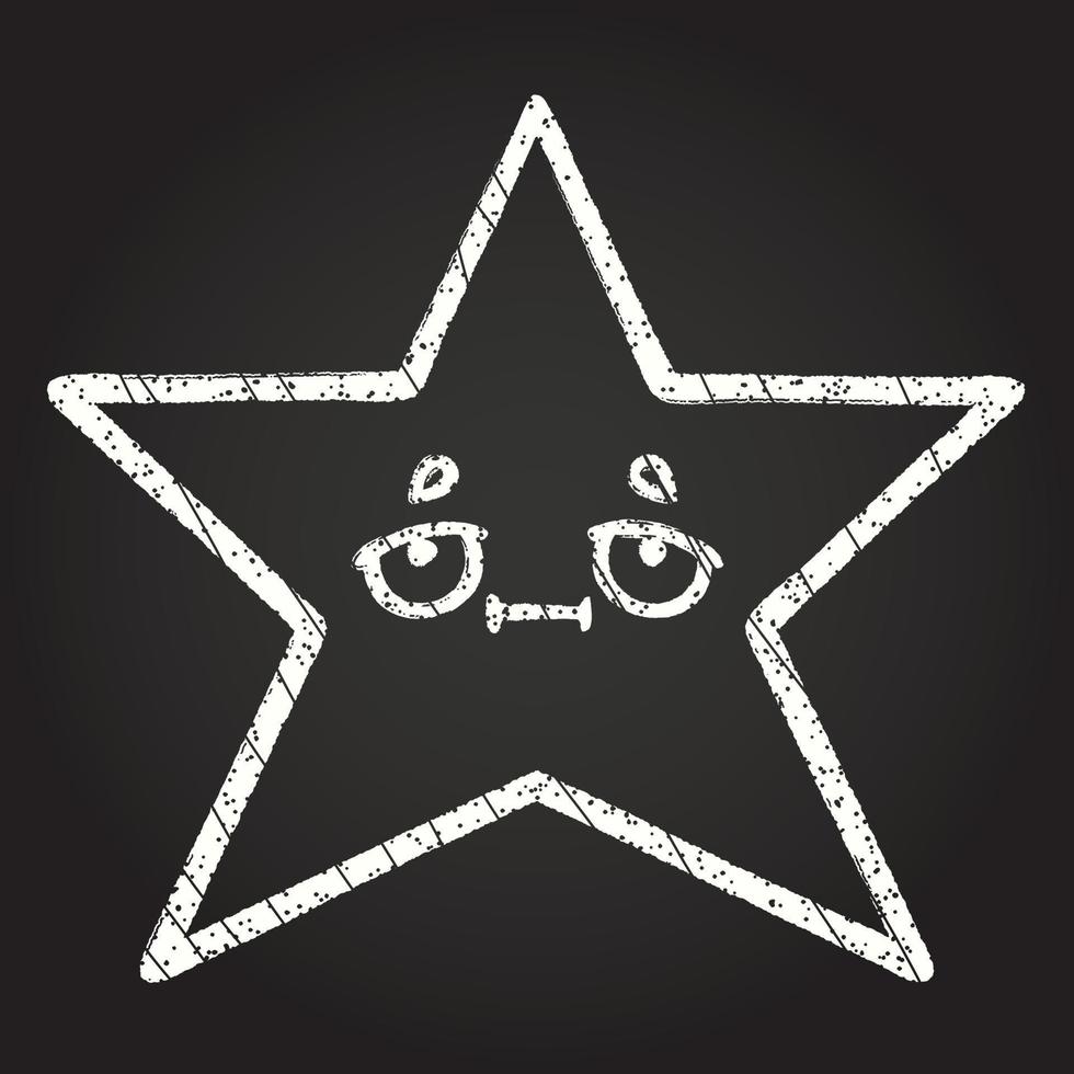 Star Chalk Drawing vector
