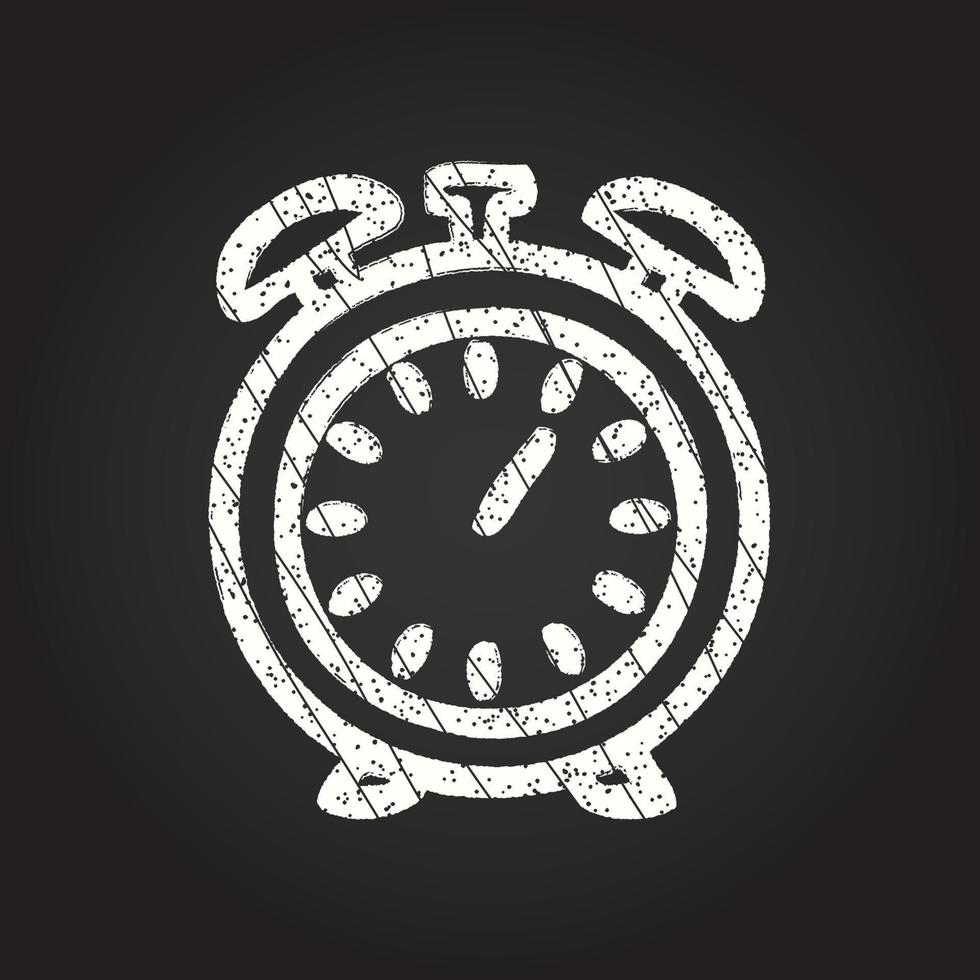 Alarm Clock Chalk Drawing vector