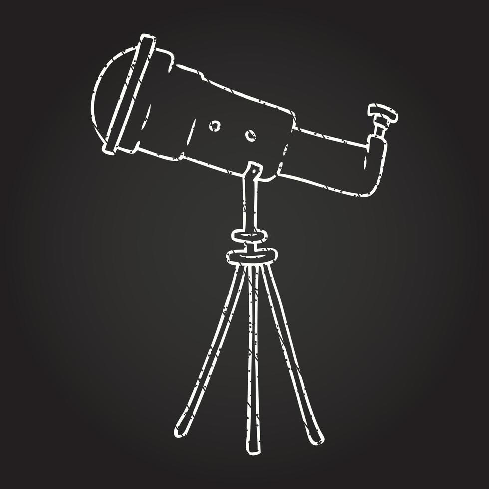 Telescope Chalk Drawing vector