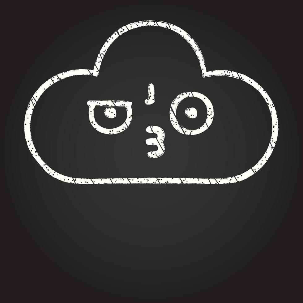 Storm Cloud Chalk Drawing vector