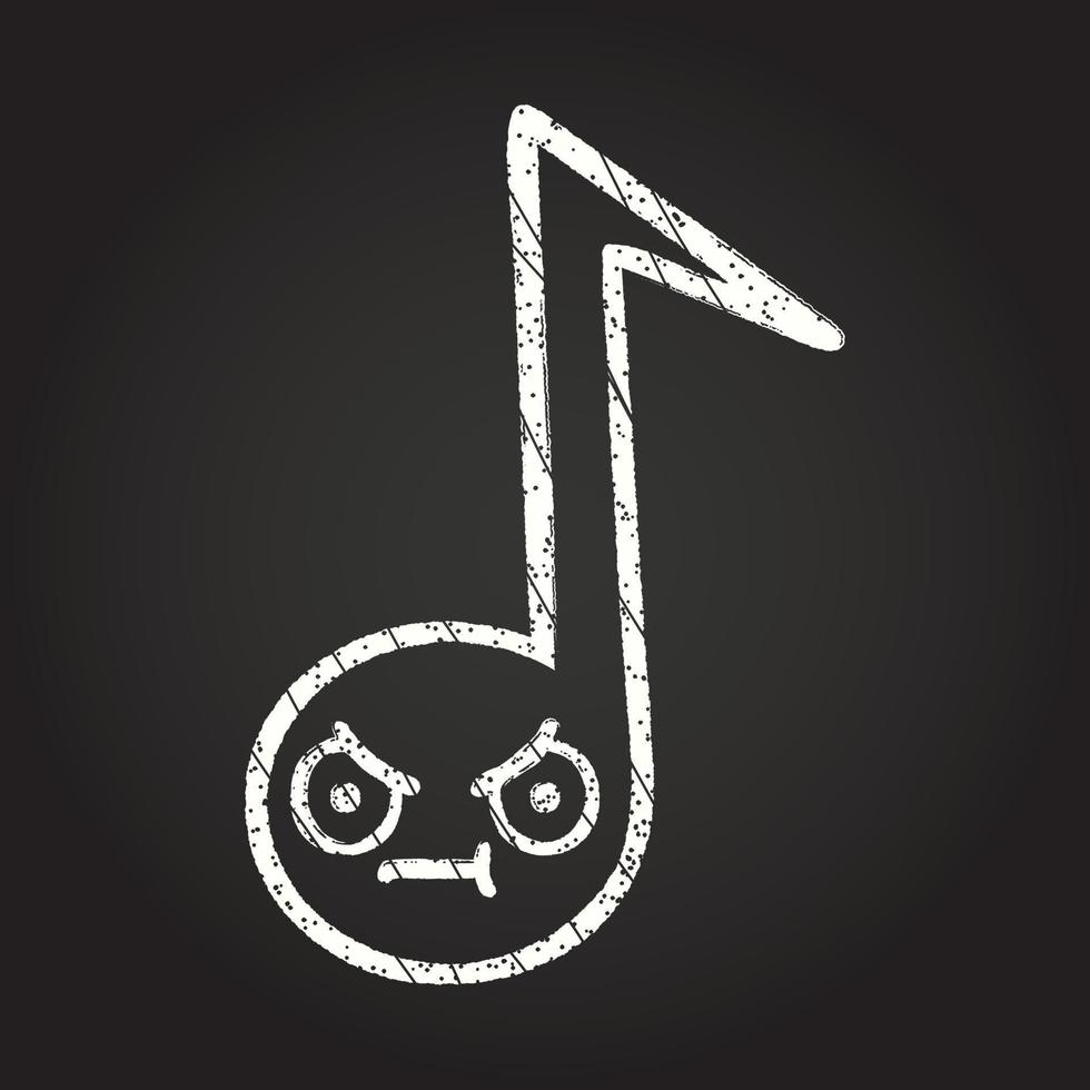 Music Note Chalk Drawing vector