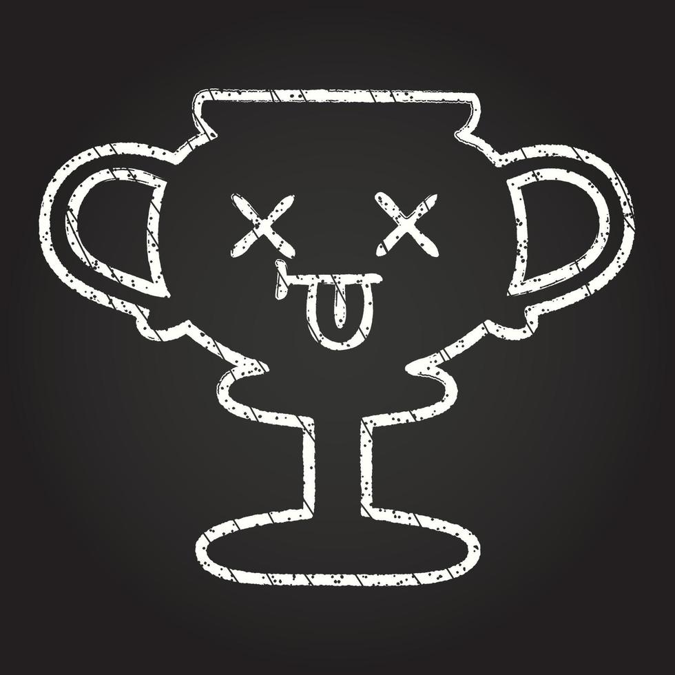 Trophy Chalk Drawing vector