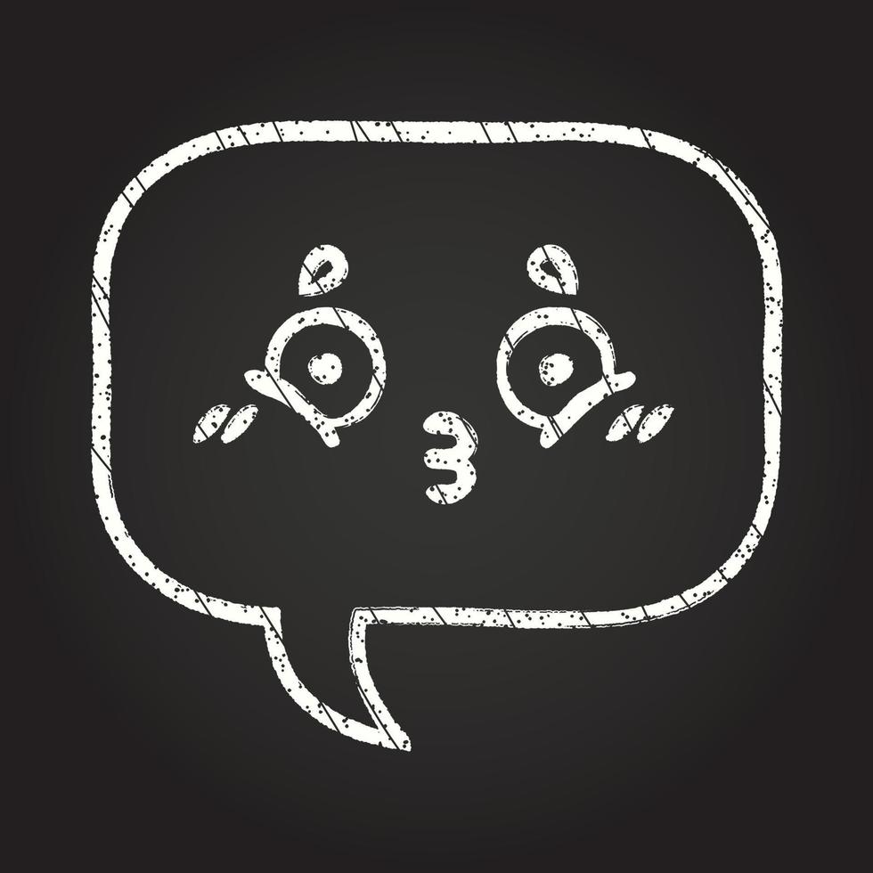 Speech Bubble Chalk Drawing vector