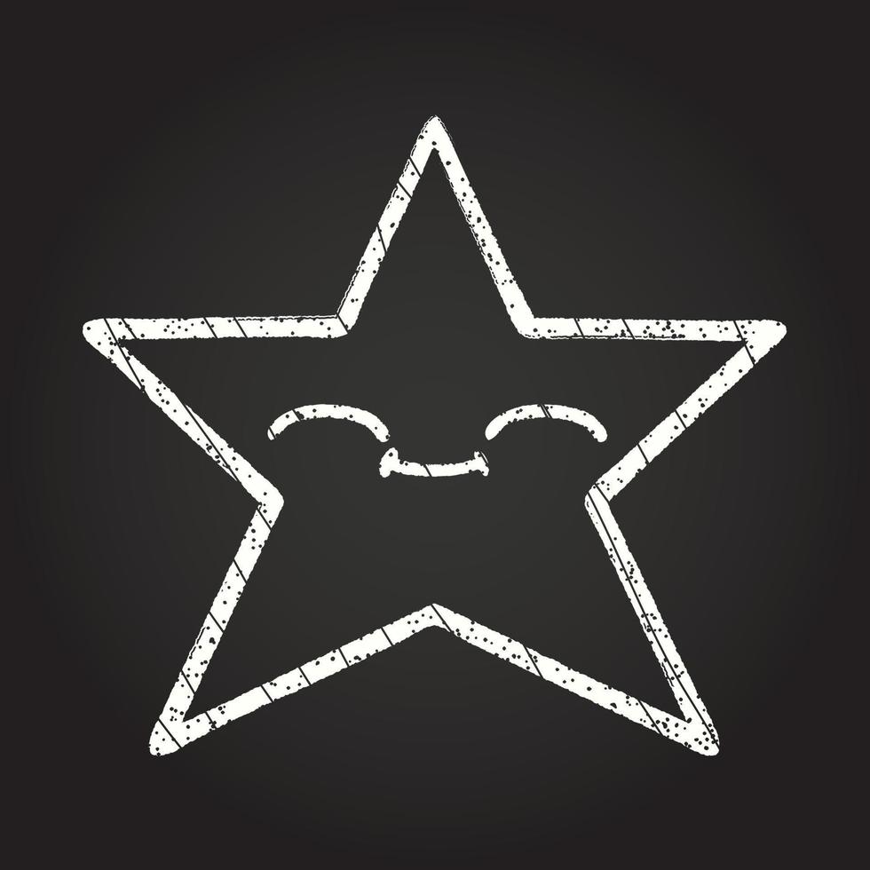 Star Chalk Drawing vector